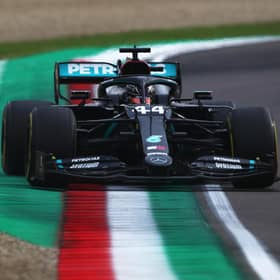Lewis Hamilton during the Grand Prix of Emilia Romagna at Imola. Picture: Joe Portlock/Getty Images