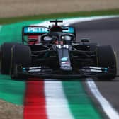 Lewis Hamilton during the Grand Prix of Emilia Romagna at Imola. Picture: Joe Portlock/Getty Images