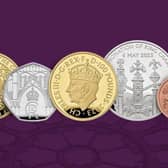 The coins will be the first to feature a portrait of King Charles wearing a crown.