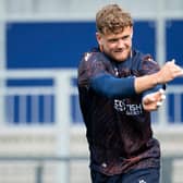 Darcy Graham, pictured during an Edinburgh Rugby training session, returns to the starting XV.