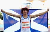 Recently-crowned world champion Jake Wightman celebrates winning bronze in the Men's 1500 metres final at the Gold Coast 2018 Commonwealth Games.  (Photo by Mark Metcalfe/Getty Images)