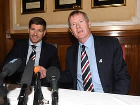 Steven Gerrard, pictured on the day of his unveiling as Rangers manager in May 2018, has paid tribute to the role of former chairman Dave King in the Ibrox club's imminent title success. (Photo by Craig Foy/SNS Group).