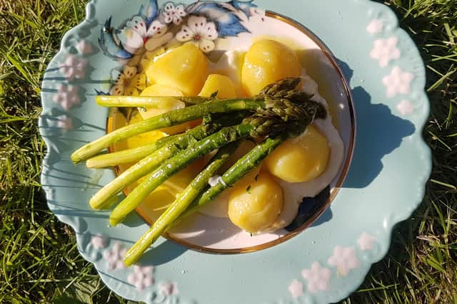 Asparagus and new potato dish, Hickory@Home