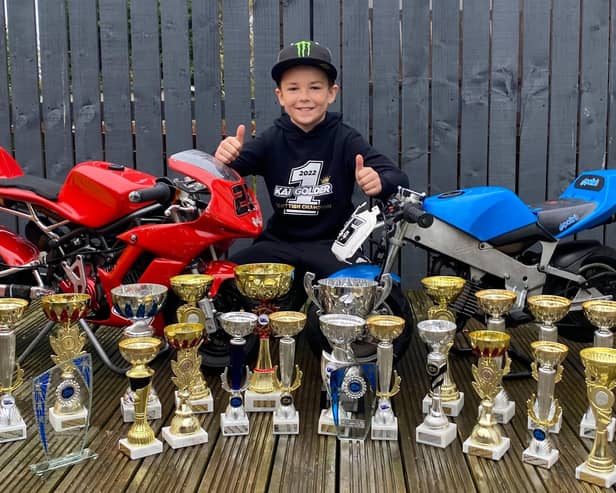 At the age of just eight, Kai Golder has already assembled an extensive trophy collection