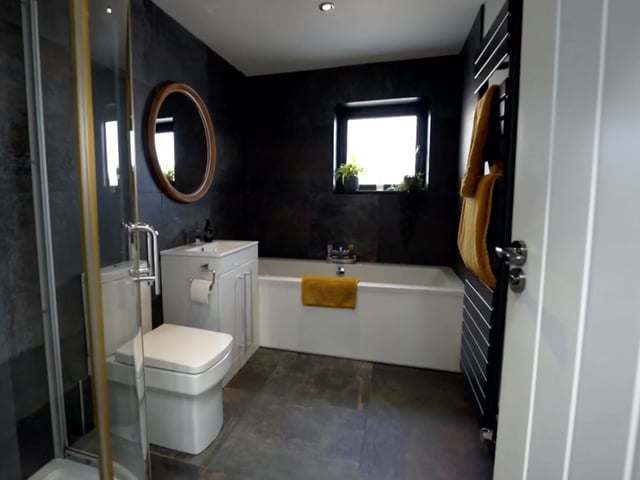 The Old Waterworks boasts an L-shaped kitchen dining and living space, two bathrooms, three bedrooms including a master with bathtub and walk-in wardrobe.