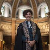 Rev Sally Foster Fulton has become the new Moderator Designate of The Church of Scotland. She is photographed here at St Cuthbert's Church in Edinburgh. Picture: Andy O'Brien