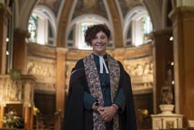 Rev Sally Foster Fulton has become the new Moderator Designate of The Church of Scotland. She is photographed here at St Cuthbert's Church in Edinburgh. Picture: Andy O'Brien