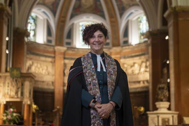 Rev Sally Foster Fulton has become the new Moderator Designate of The Church of Scotland. She is photographed here at St Cuthbert's Church in Edinburgh. Picture: Andy O'Brien