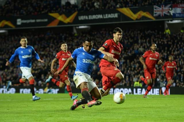 Rangers face Bayer Leverkusen at Ibrox in a friendly. (Photo by Mark Runnacles/Getty Images)