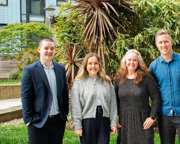 L-R - Lewis Robertson, Rachael Martin, Chirene Campbell, Chris Fairbairn