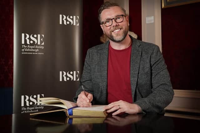 Damian Barr took part in an in-converation event with Sir Ian Rankin at the Royal Society of Edinburgh. Picture: Stewart Attwood