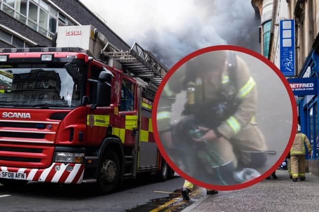 Firefighters have helped save the life of a pup after a fire in Glasgow. Crews were called to a blaze at a building in the Paisley Road West area of the city last week.