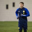 Hearts youngster Aidan Denholm during a Scotland Under-21 training session at Oriam this week. (Photo by Paul Devlin / SNS Group)