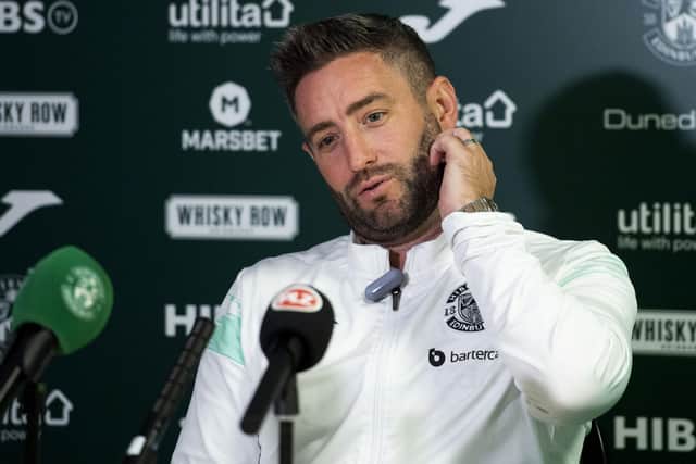 Hibs manager Lee Johnson during a Hibernian training session at the Hibernian Training Center, on September 29, 2022, in Edinburgh, Scotland. (Photo by Paul Devlin / SNS Group)