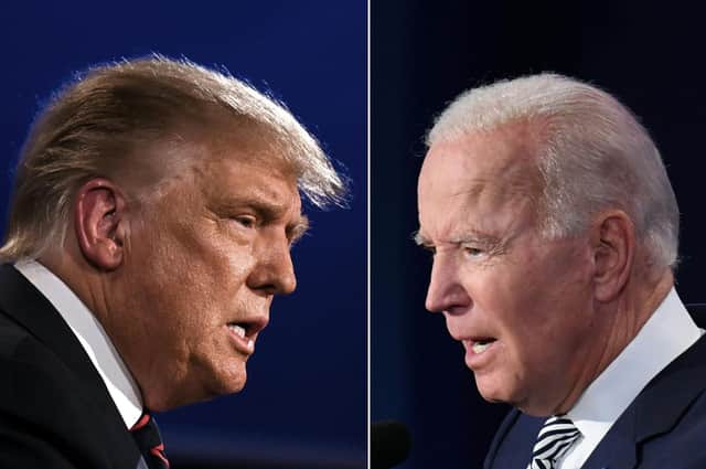 Donald Trumpand Democratic Presidential candidate former Vice President Joe Biden squaring off