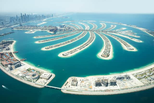 An aerial view of The Palm Jumeirah in Dubai. Pic: Alamy/PA.