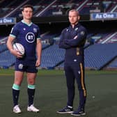 Lee Jones (left), who is competing in his fourth Commonwealth Games in Birmingham, alongside Scotland Sevens head coach Ciaran Beattie. (Photo by Craig Williamson / SNS Group)