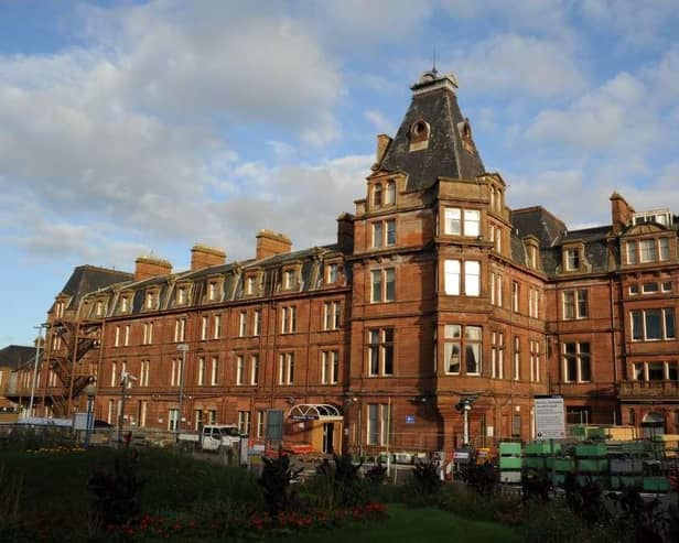 The derelict Ayr Station Hotel had been served with a dangerous buildings notice because of its poor condition. Picture: N Hackett