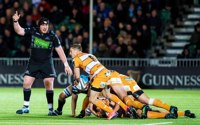 Zander Fagerson (left) in action for Glasgow Warriors against the Cheetahs in 2019. The South African side have been invited to play in the Challenge Cup. Picture: Ross Parker/SNS