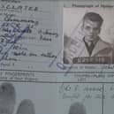 The identity card of John Cumming Sclater, of Kirkwall, who survived the Rohna attack. PIC: Contributed.