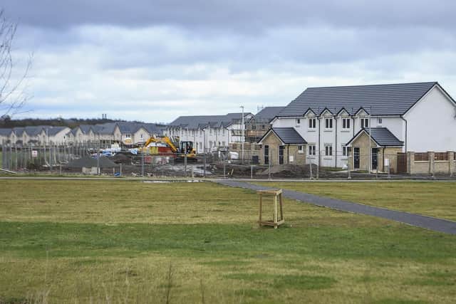 New homes under construction in Winchburgh this week. (Photo by Lisa Ferguson/The Scotsman)