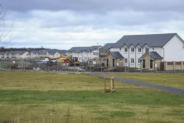 New homes under construction in Winchburgh this week.  (Photo by Lisa Ferguson/The Scotsman)