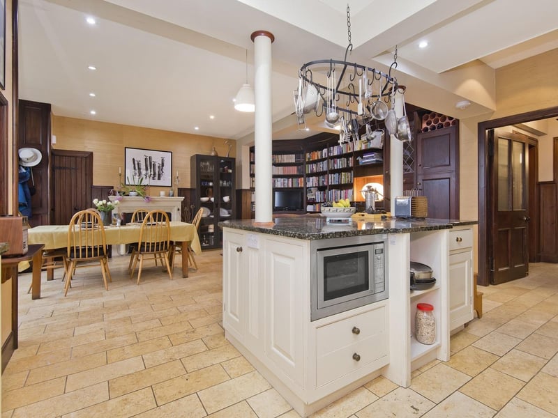 The dining kitchen area