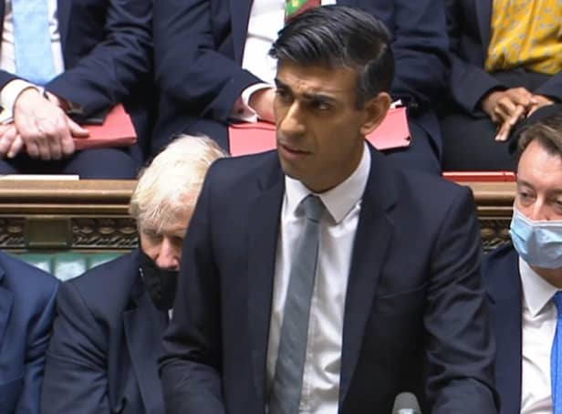 Chancellor of the Exchequer Rishi Sunak delivering his Budget to the House of Commons in London. Picture date: Wednesday October 27, 2021.