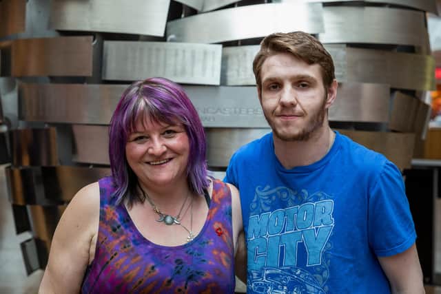 Aaron Gray with his mother, Catriona.