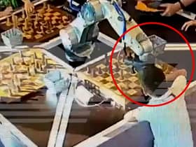 A chess-playing robot arm broke a seven-year-old's finger when it grabbed the child's hand during a chess match in Moscow, Russia.