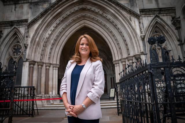 Previously unissued photo of Conservative MP for Burton Kate Griffiths outside the Royal Courts of Justice in London. . Picture date: Thursday July 15, 2021.