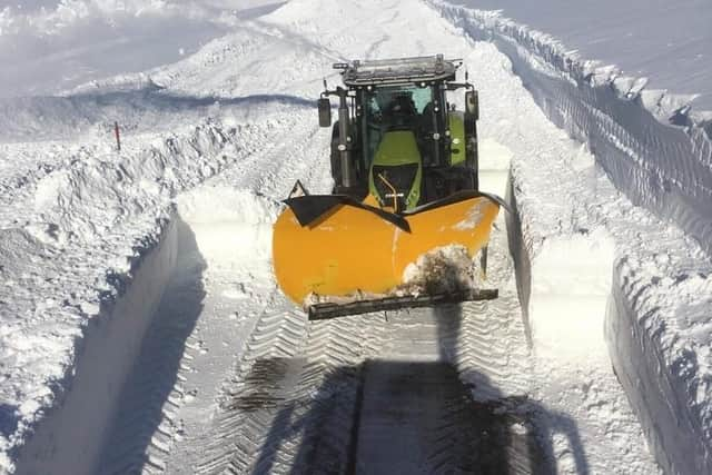 The A939 is still being cleared at the Lecht. Picture: Aberdeenshire Council