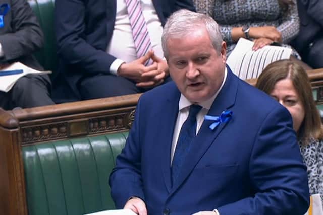 SNP Westminster leader Ian Blackford speaks during Prime Minister's Questions in the House of Commons, London.