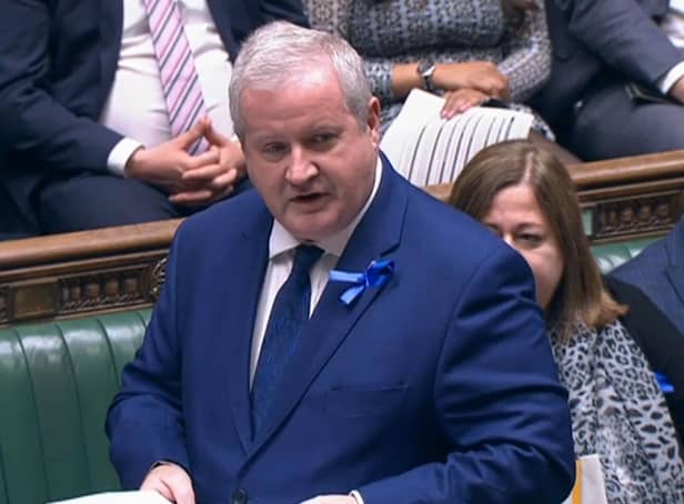 SNP Westminster leader Ian Blackford speaks during Prime Minister's Questions in the House of Commons, London.