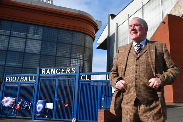 Andy Cameron outside Ibrox. Picture: John Devlin
