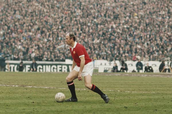 Bobby Charlton in his last appearance for Manchester United against Chelsea in April 1973. He made his first-team debut 17 years earlier at Dens Park v Dundee   (Photo by Don Morley/Allsport/Getty Images)
