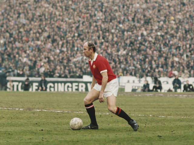 Bobby Charlton in his last appearance for Manchester United against Chelsea in April 1973. He made his first-team debut 17 years earlier at Dens Park v Dundee   (Photo by Don Morley/Allsport/Getty Images)