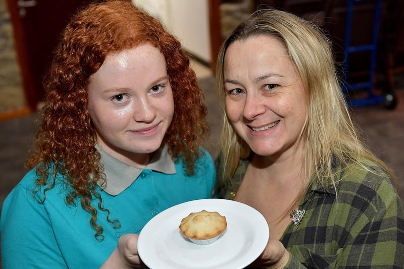 Sophie McLeod (left) offers a mince pie to Alison Dulson. Does this bring back memories and who can tell us more?
