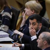 Humza Yousaf during First Minister's Questions at the Scottish Parliament. Picture: Jeff J Mitchell/Getty