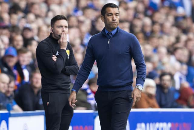 Rangers manager Giovanni van Bronckhorst spoke positively about Steven Davis. (Photo by Alan Harvey / SNS Group)