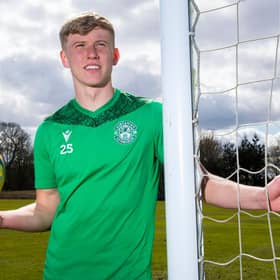 Josh Doig has attracted many big-name admirers but, determined to avoid distractions, Hibs are not willing to discuss an potential bids until the Scottish Cup final is over. Photo by Craig Foy / SNS Group