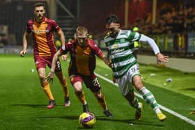 Celtic's Sead Haksabanovic (right) in action in the 2-1 win over Motherwell on Wednesday night (Photo by Rob Casey / SNS Group)