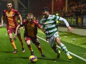 Celtic's Sead Haksabanovic (right) in action in the 2-1 win over Motherwell on Wednesday night (Photo by Rob Casey / SNS Group)