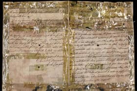 The 1747 letter which sets out the forfeiture of the estate of major Jacobite figure, Donald Cameron of Lochiel. PIC: Contributed.