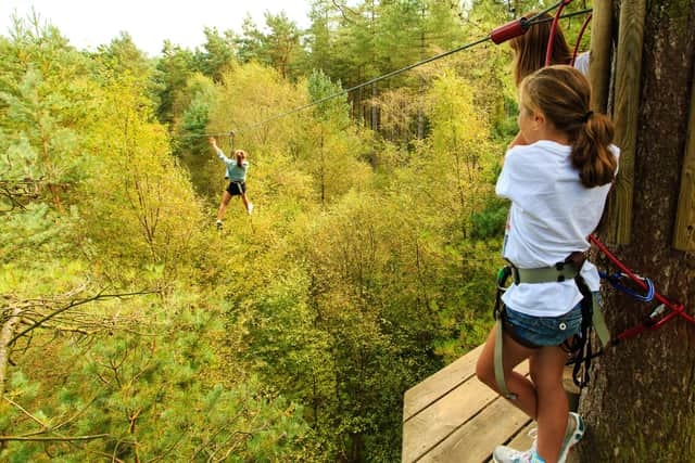 Go Ape at Crathes Castle will close for good following the devastation caused  to the treetop adventure playground by Storm Arwen last November. PIC: Contributed.