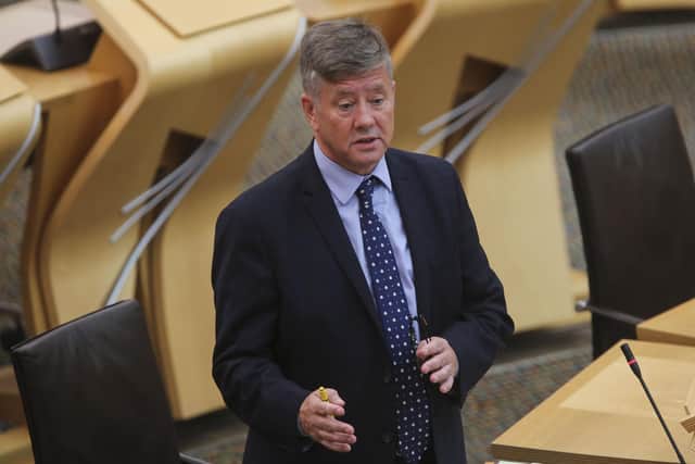 Justice secretary Keith Brown made the statement in front of Holyrood on Thursday.