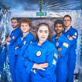 Nadia with her fellow crew members on the mission to the Moon (Photo: Tommaso Antonio Giacon).