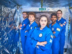Nadia with her fellow crew members on the mission to the Moon (Photo: Tommaso Antonio Giacon).