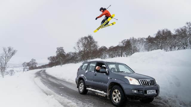 Findlay Farquharson during the filming of Will Gardner & Charlie Wood's ski film, Grounded PIC: Will Gardner/Charlie Wood