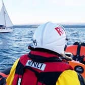 The RNLI Stonehaven crew assisting in a rescue earlier this year.